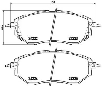 BREMBO P78017 Передние тормозные колодки в наличии Ирпень