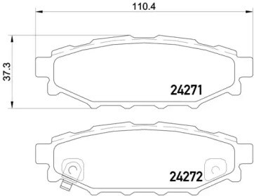 P78020 Колодки тормозные задние дисковые купить Житомир