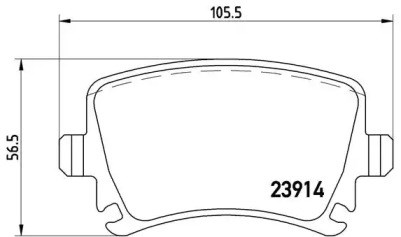 BREMBO P85073 Колодки тормозные задние дисковые в наличии Днепр