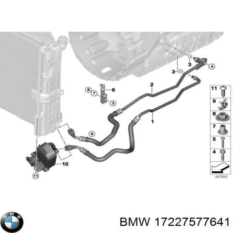BMW 17227577641 Трубка (шланг) охлаждения АКПП, подача в наличии Тернополь