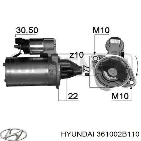 361002B110 HYUNDAI Стартер купить в Хмельницкий