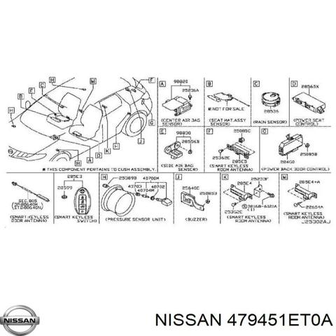 NISSAN 479451ET0A Датчик угла поворота рулевого колеса в наличии Днепр