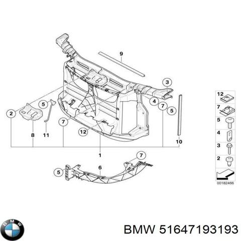 51647193193 BMW Верхняя рамка радиатора купить в Украина