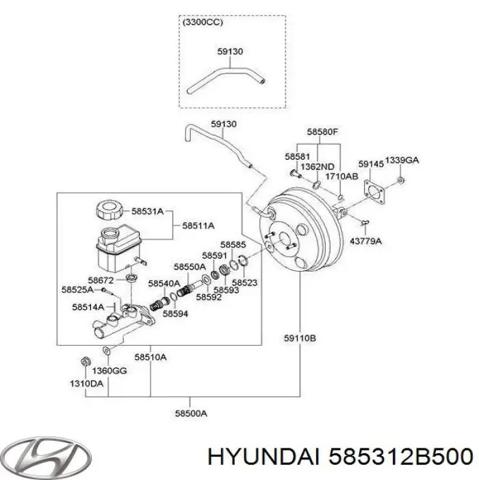 585312B500 HYUNDAI Крышка бачка главного тормозного цилиндра купить в Каменское