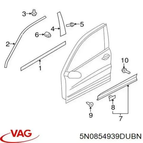 VAG 5N0854939DUBN Молдинг двери передней левой нижний в наличии Харьков