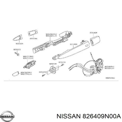 NISSAN 826409N00A Ручка двери задней наружная в наличии Одесса