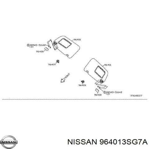 964013SG7A NISSAN Солнцезащитный козырек купить в Черновцы