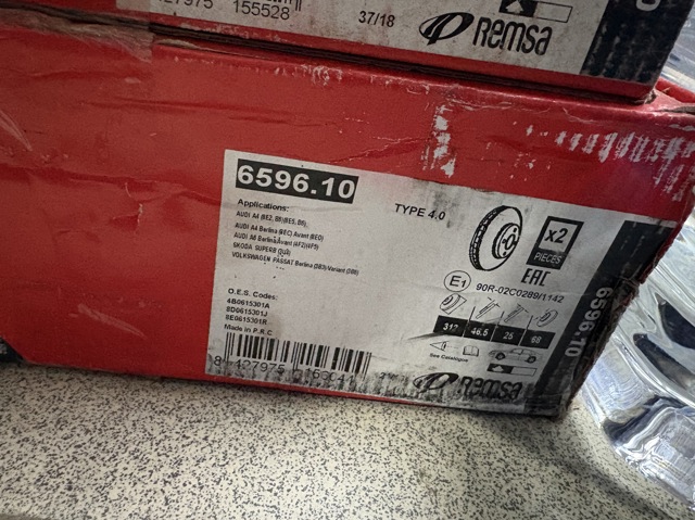 REMSA 659610 Диск тормозной передний в наличии Львов