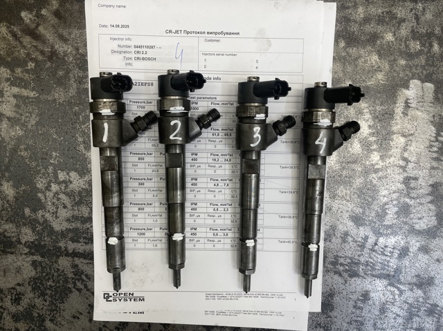 Топливные форсунки 0445110287 BOSCH