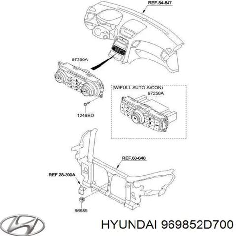 969852D700 HYUNDAI Датчик температуры наружного воздуха купить в Каменское