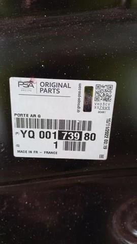 Дверь задняя, левая YQ00173980 PEUGEOT