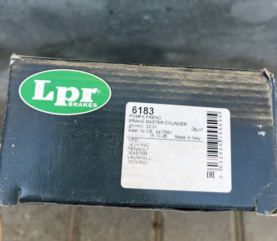 LPR 6183 Главный тормозной цилиндр в наличии Харьков