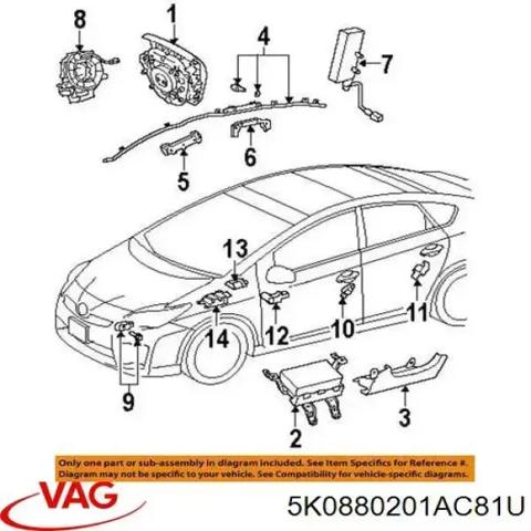 Подушка безопасности водителя 5K0880201AC81U VAG
