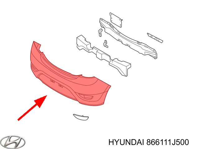 Задний бампер 866111J500 HYUNDAI