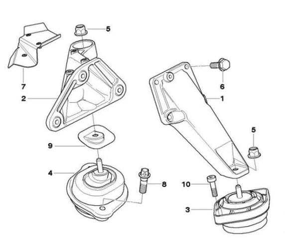 BMW 22113415176 Подушка (опора) двигателя левая в наличии Одесса