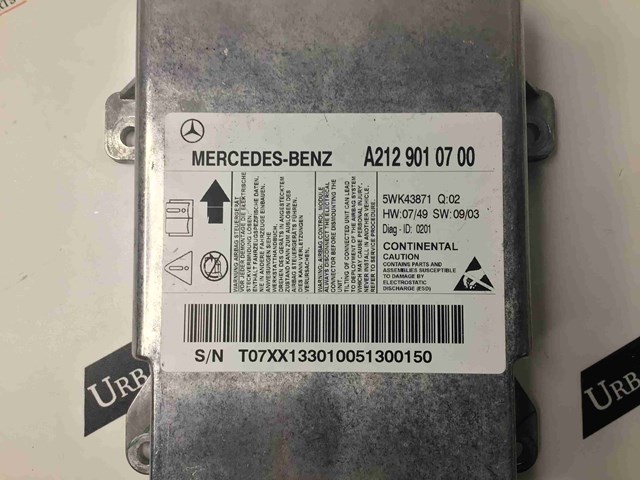 MERCEDES A2129010700 Модуль-процессор управления подушкой безопасности (ЭБУ AIRBAG) в наличии Кривой Рог