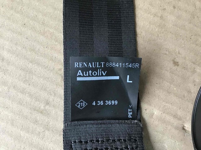 RENAULT 888411545R Ремень безопасности задний левый в наличии Запорожье