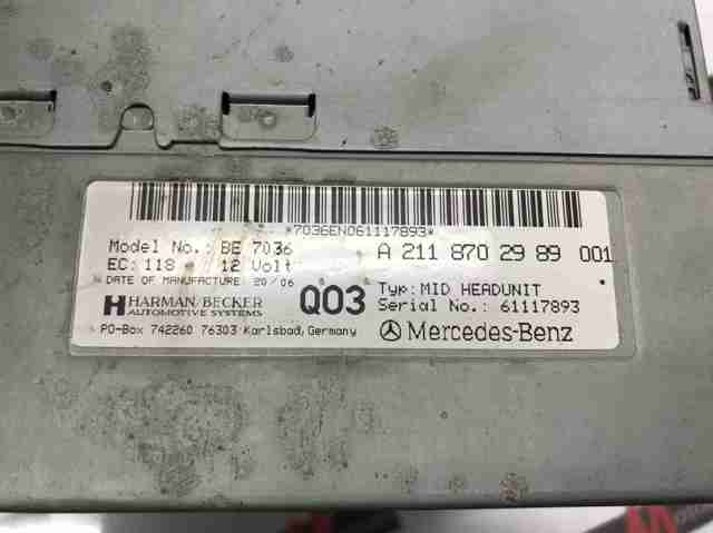 Магнитола (радио AM/FM) A2118702989 MERCEDES