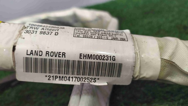 EHM000231 LAND ROVER Подушка безопасности (AIRBAG) шторка боковая левая купить в Каменское