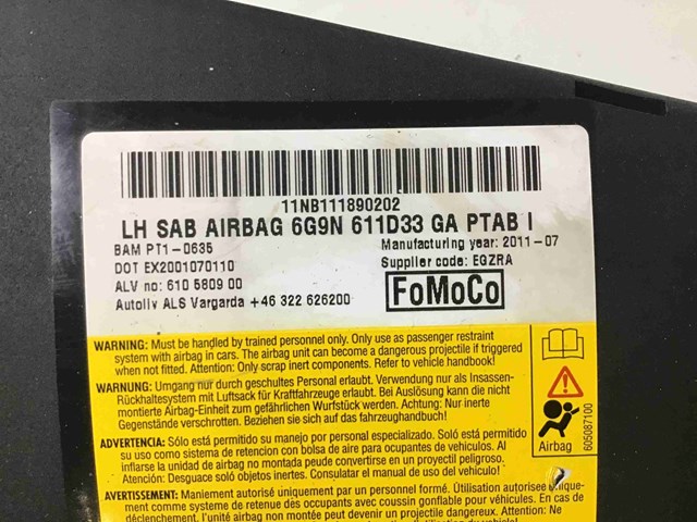 LAND ROVER LR018581 Подушка безопасности (AIRBAG) спинки сиденья левого в наличии Кривой Рог