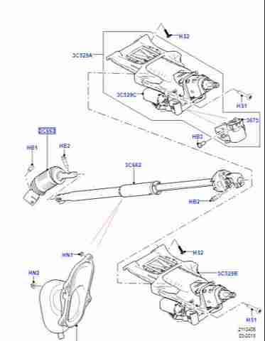 LR033647 LAND ROVER Кардан вала рулевой колонки нижний купить в Николаев