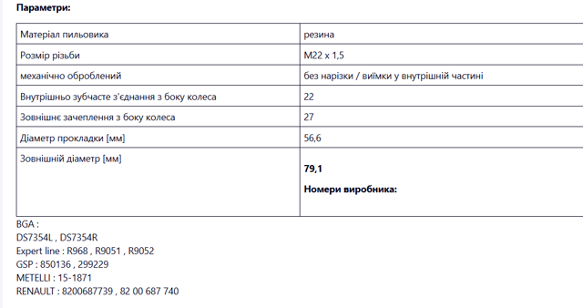 R968 EXPERT LINE ШРУС наружный передний купить в Каменское