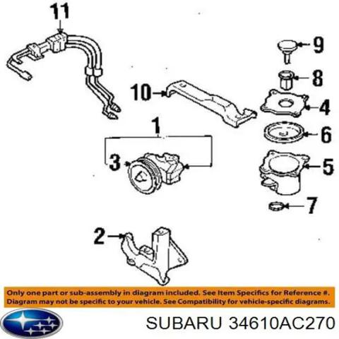 Шланг ГУР высокого давления от насоса до рейки (механизма) Subaru Legacy 2 BD, BG