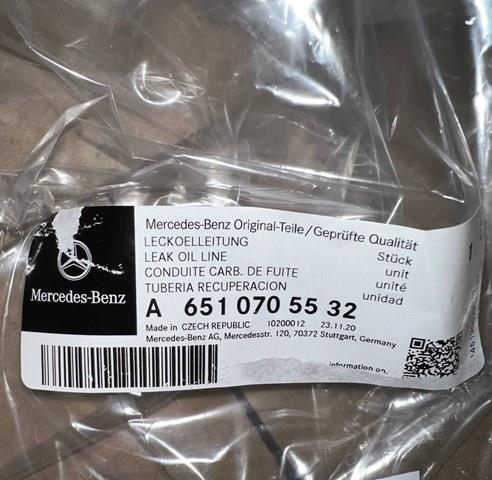 A6510705532 MERCEDES Трубка топливная, обратная от форсунок купить в Сумы