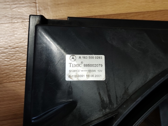 A1635000293 MERCEDES Диффузор вентилятора в сборе с мотором и крыльчаткой купить в Львов