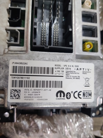 CHRYSLER 68428522AC Дисплей многофункциональный в наличии Каменское
