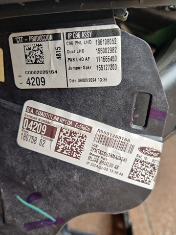 FORD LJ8Z5804320AA Торпедо в наличии Запорожье