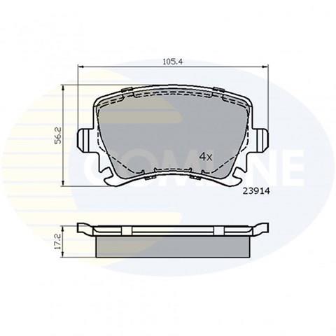 CBP01284 COMLINE Колодки тормозные задние дисковые купить в Черкассы