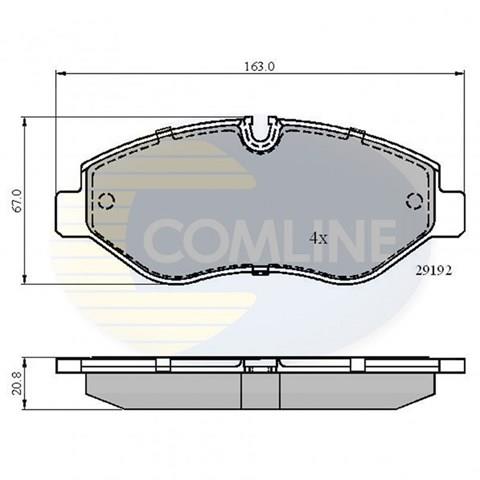 COMLINE CBP01555 Передние тормозные колодки в наличии Николаев