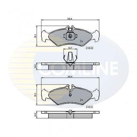 COMLINE CBP0453 Колодки тормозные задние дисковые в наличии Львов