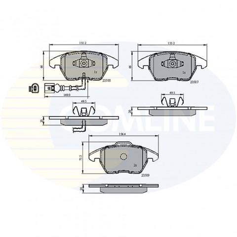 CBP11224 COMLINE Колодки тормозные передние дисковые купить в Каменское