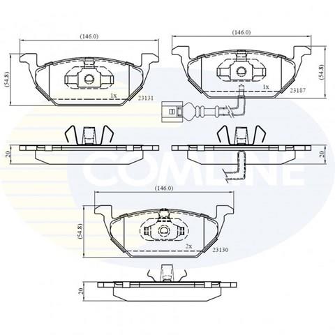 COMLINE CBP1851 Передние тормозные колодки в наличии Запорожье