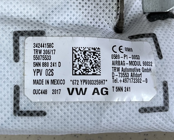 5NN880241D Подушка безопасности (AIRBAG) спинки сиденья левого купить Львов
