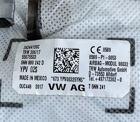 5NN880242D Подушка безопасности (AIRBAG) спинки сиденья правого купить Украина