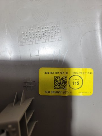 3CN867287ZA2 VAG Обшивка стойки кузова внутренняя задняя левая купить в Полтава