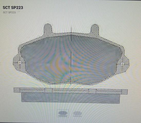 SCT SP223 Передние тормозные колодки в наличии Ровно