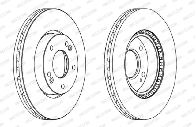 Тормоз дисковый передний DDF1619C FERODO