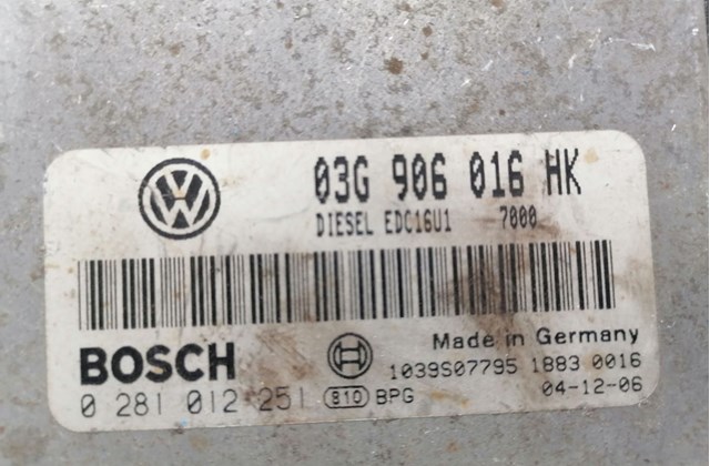 VAG 03G906016HK Модуль управления (ЭБУ) двигателем в наличии Кривой Рог
