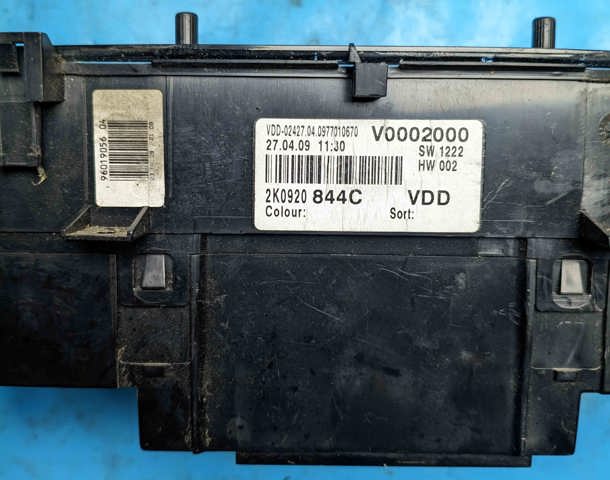 VAG 2K0920844C Приборная доска (щиток приборов) в наличии Днепр