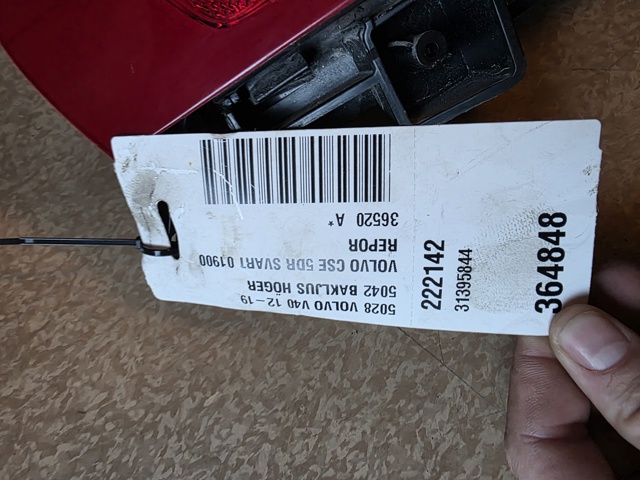 31395844 VOLVO Фонарь задний левый купить в Павлоград