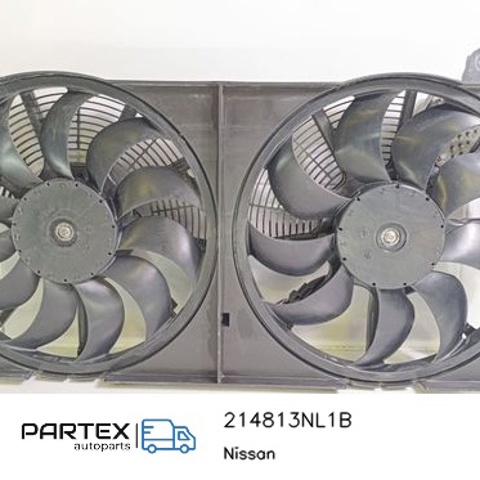 NISSAN 214813NL1B Диффузор радиатора кондиционера, в сборе с крыльчаткой и мотором в наличии Украина