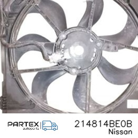 NISSAN 214814BE0B Диффузор радиатора охлаждения, в сборе с мотором и крыльчаткой в наличии Николаев