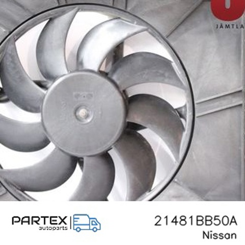 21481BB50A NISSAN Диффузор радиатора кондиционера, в сборе с крыльчаткой и мотором купить в Одесса