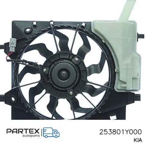 HYUNDAI 253801Y000 Диффузор радиатора охлаждения, в сборе с мотором и крыльчаткой в наличии Одесса