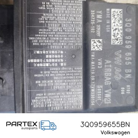 3Q0959655BN VAG Модуль-процессор управления подушкой безопасности (ЭБУ AIRBAG) купить в Чернигов
