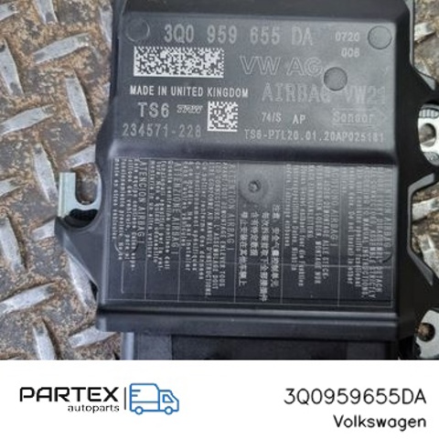 3Q0959655DA VAG Модуль-процессор управления подушкой безопасности (ЭБУ AIRBAG) купить в Днепр
